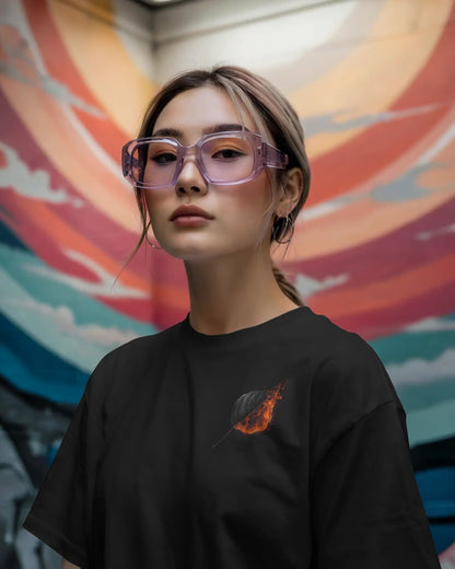 Burning Leaf- Women Oversize T-shirt