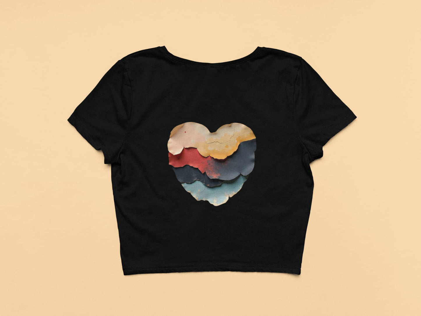 Abstract Heart- Crop Top