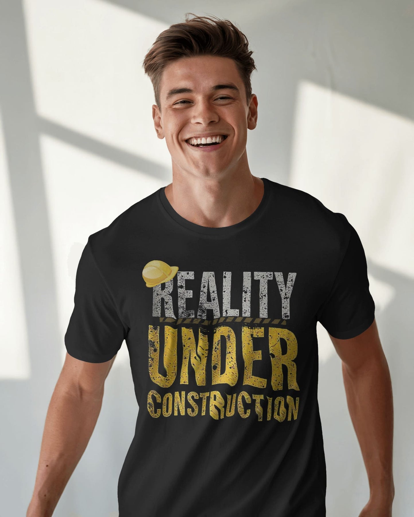 Reality under Construction- Men Half Sleeve Round Neck T-Shirt