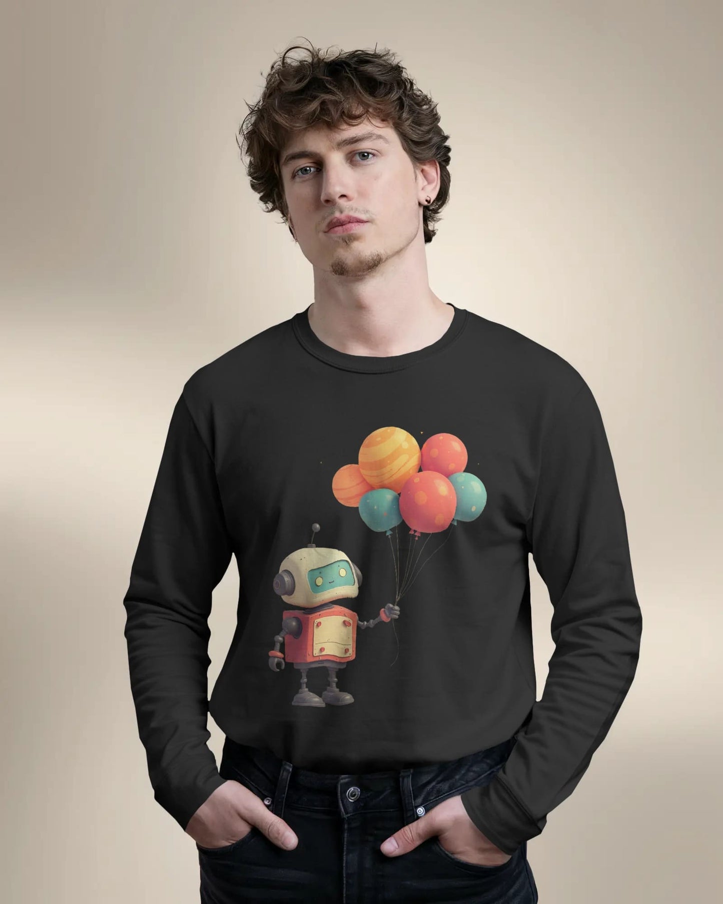Robot- Men Full Sleeve T-shirt
