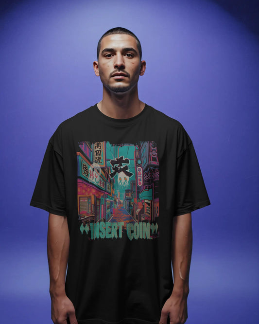 Animated Run Game- Men Oversize T-Shirt