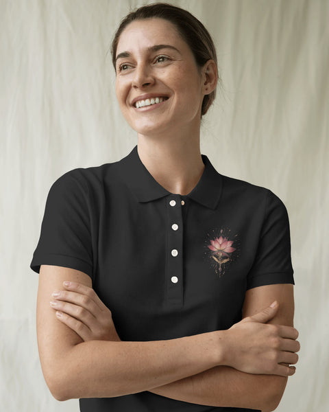 Flower-Women Polo T-shirt