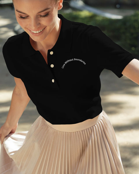 Live without Boundaries- Women polo T-shirt