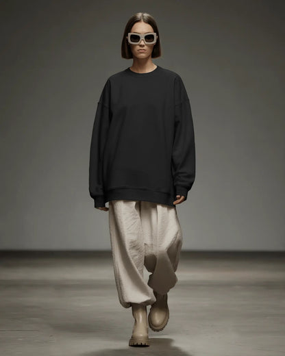 Plain Sweatshirts- Women