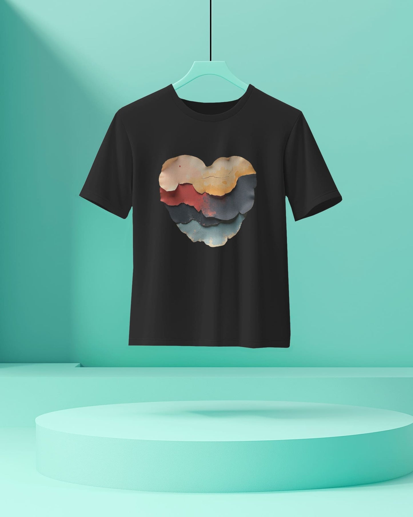 Abstract Heart- Women Half Sleeve Round Neck T-shirt