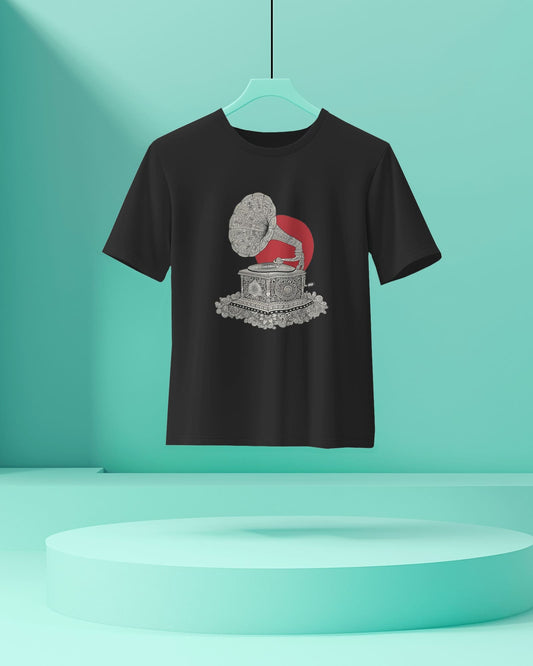 Mandala Music - Women Half Sleeve Round Neck T-shirt