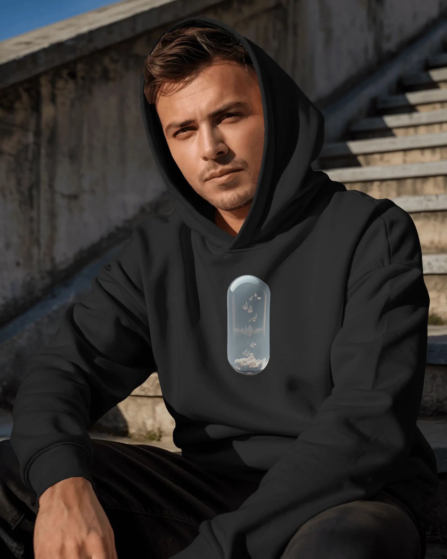 Crystal Sound Waves- Men Hoodie