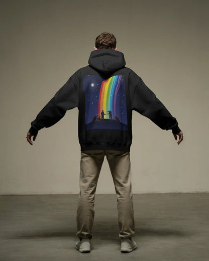 Rainbow Sketch- Men hoodie