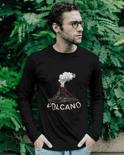 Volcano Eruption- Men Full Sleeve T-shirt