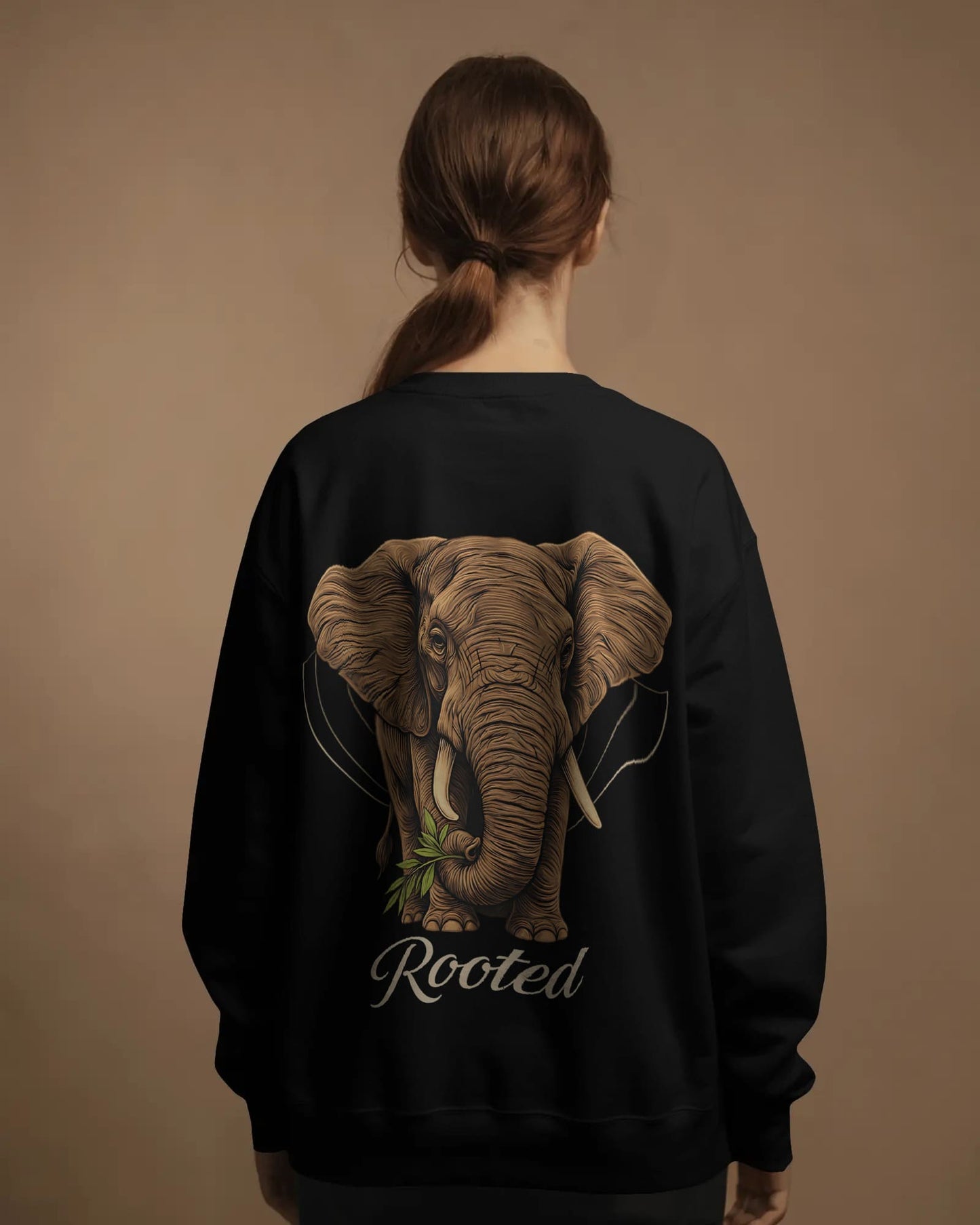 Rooted Elephant-Women Sweatshirt
