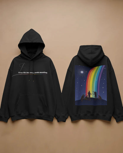 Rainbow Sketch- Men hoodie