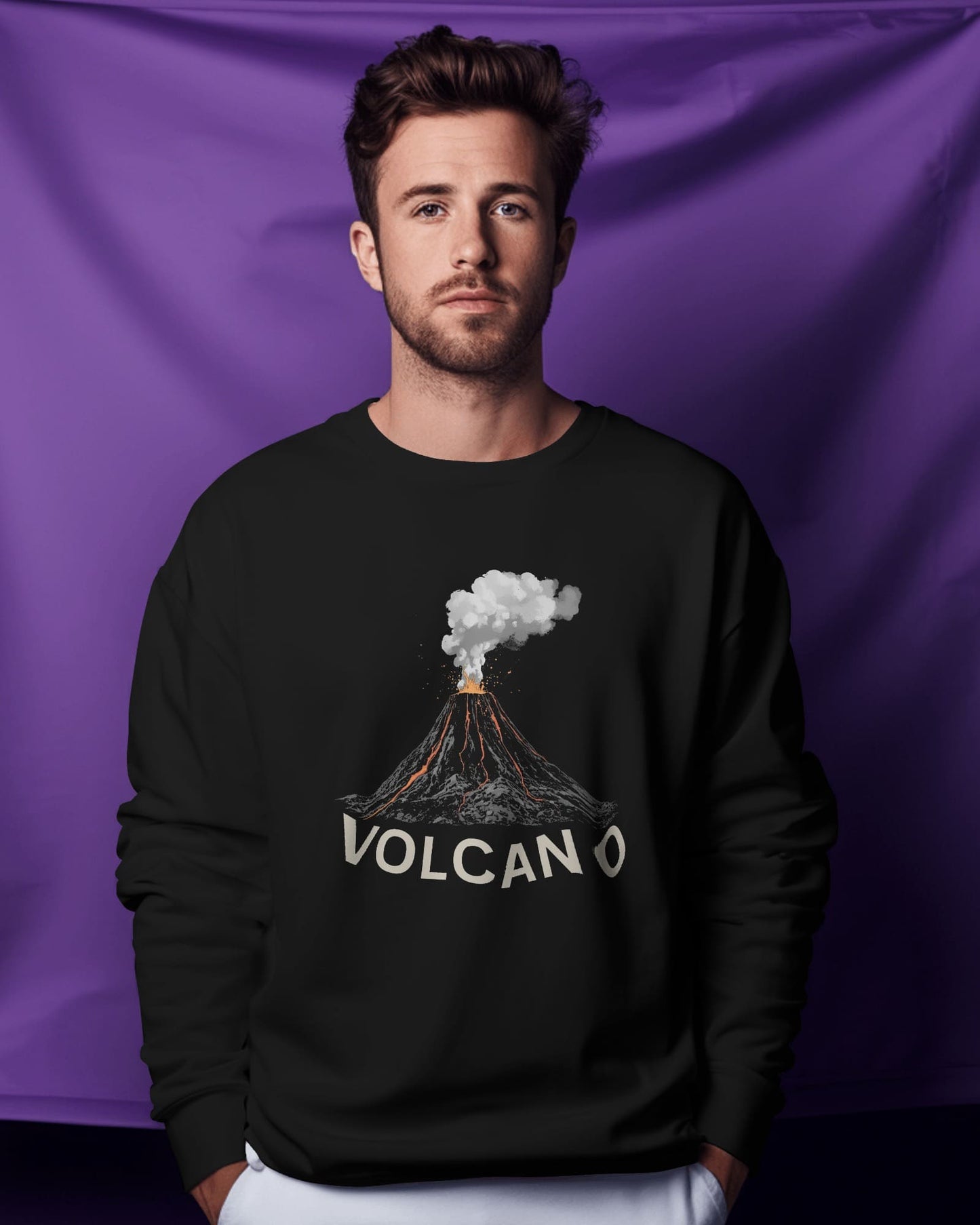 Volcano Eruption- Men Sweatshirt