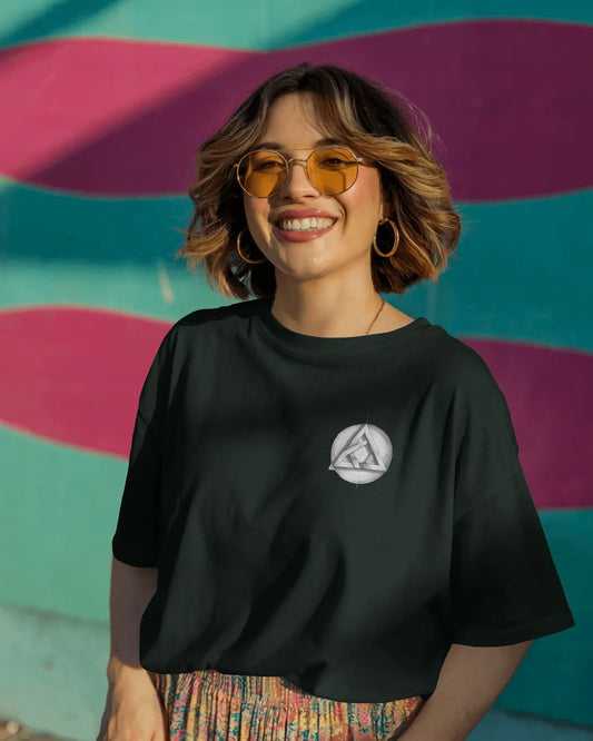 Circle Triangle Logo- Women Oversize T-shirt