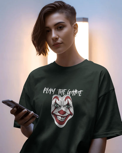 Clown- Play the Heart- Women Oversize T-shirt