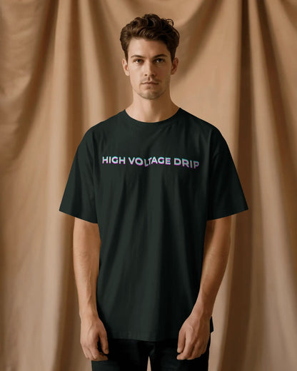 High Voltage Drip- Men Oversize T-shirt