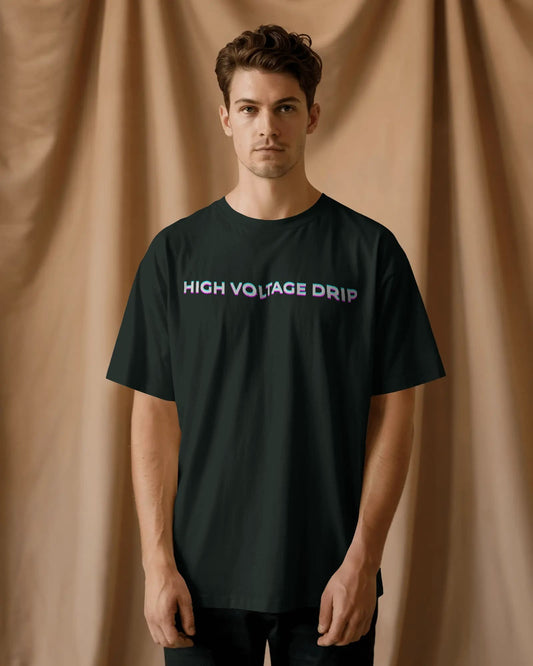 High Voltage Drip- Men Oversize T-shirt
