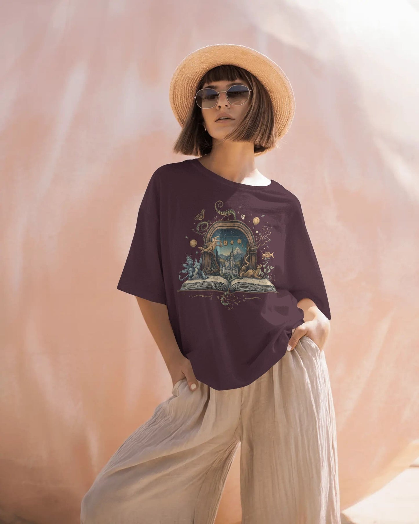 Magical Book- Women Oversize T-shirt