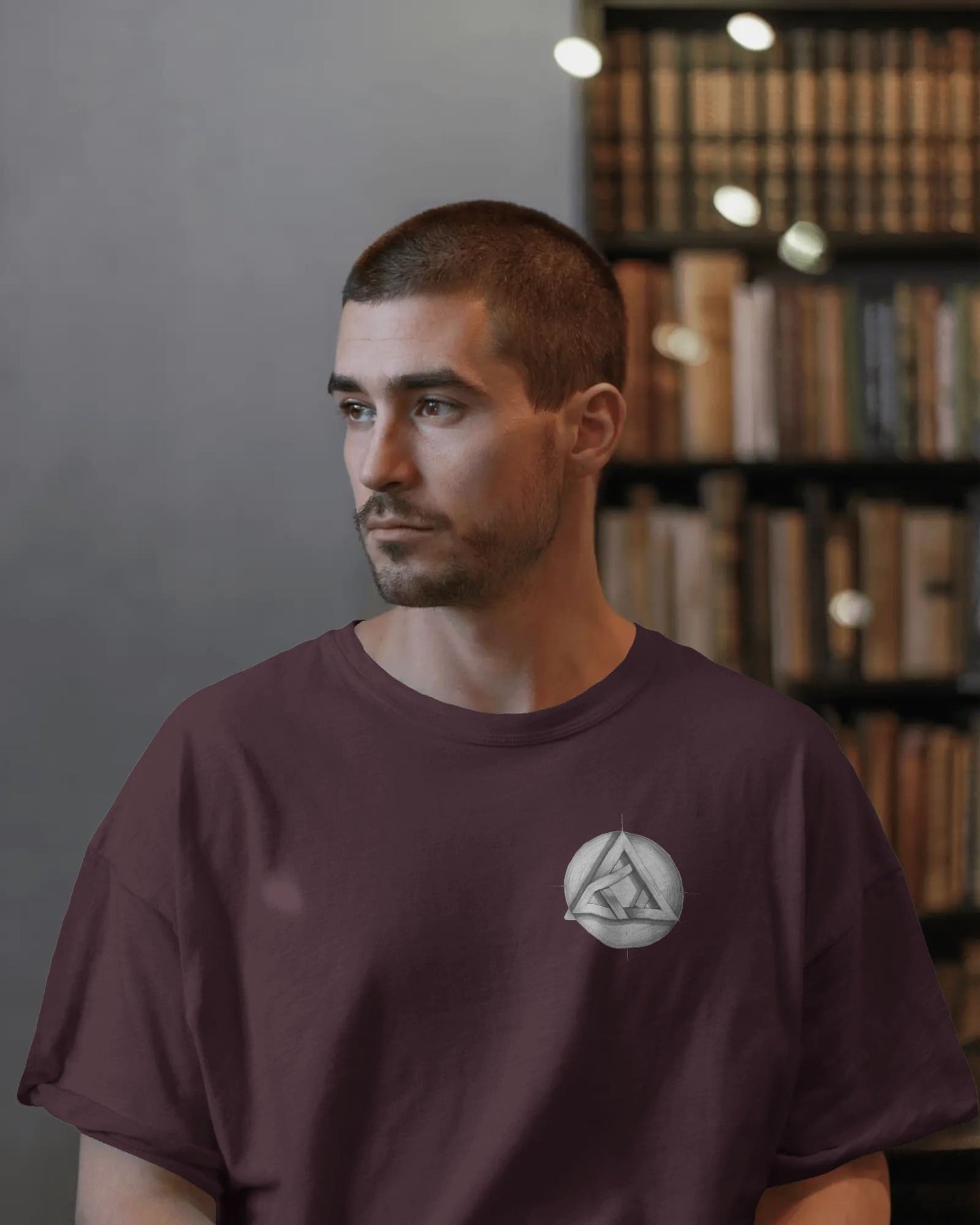 Circle Triangle Logo- Men Oversize T-shirt