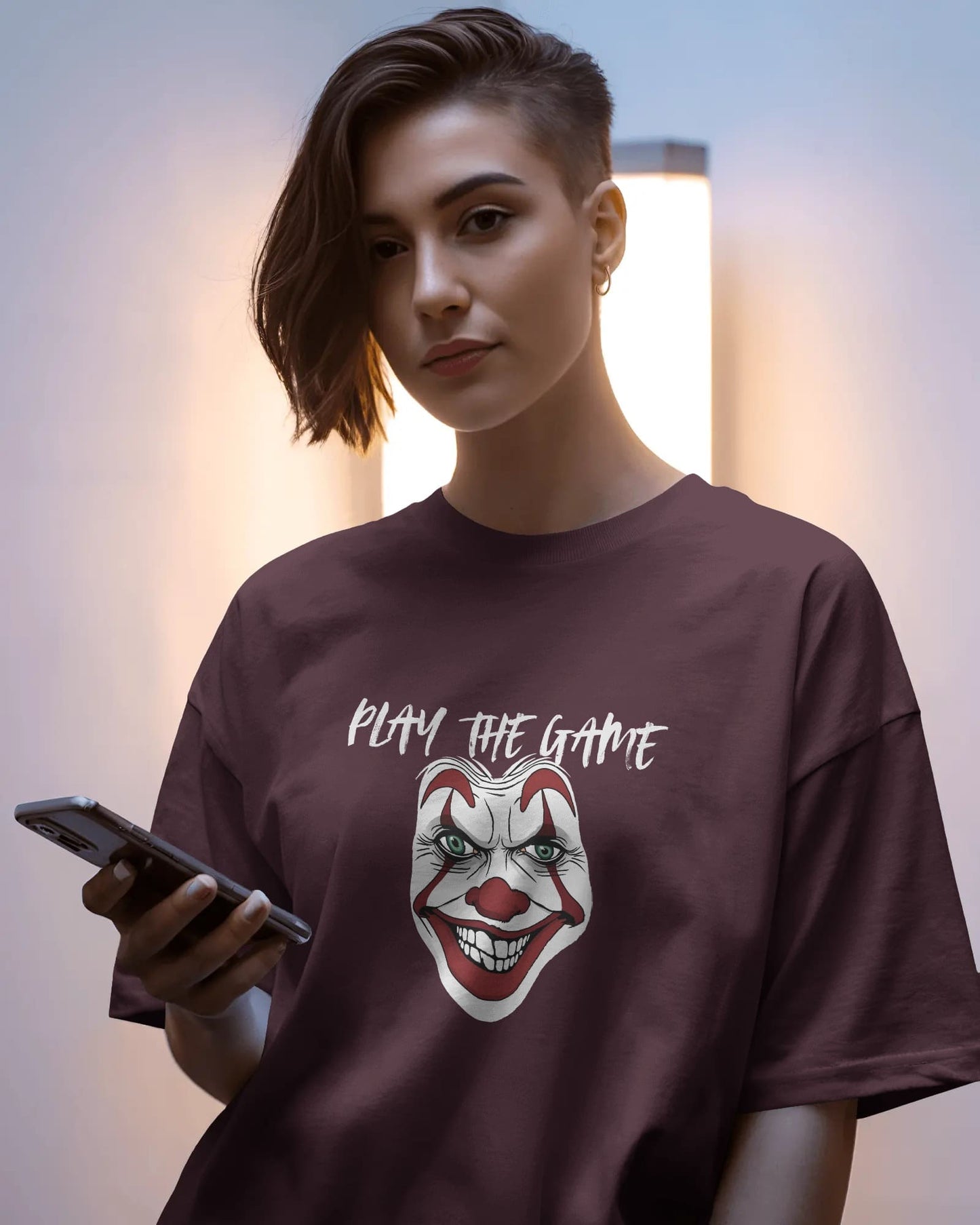 Clown- Play the Heart- Women Oversize T-shirt
