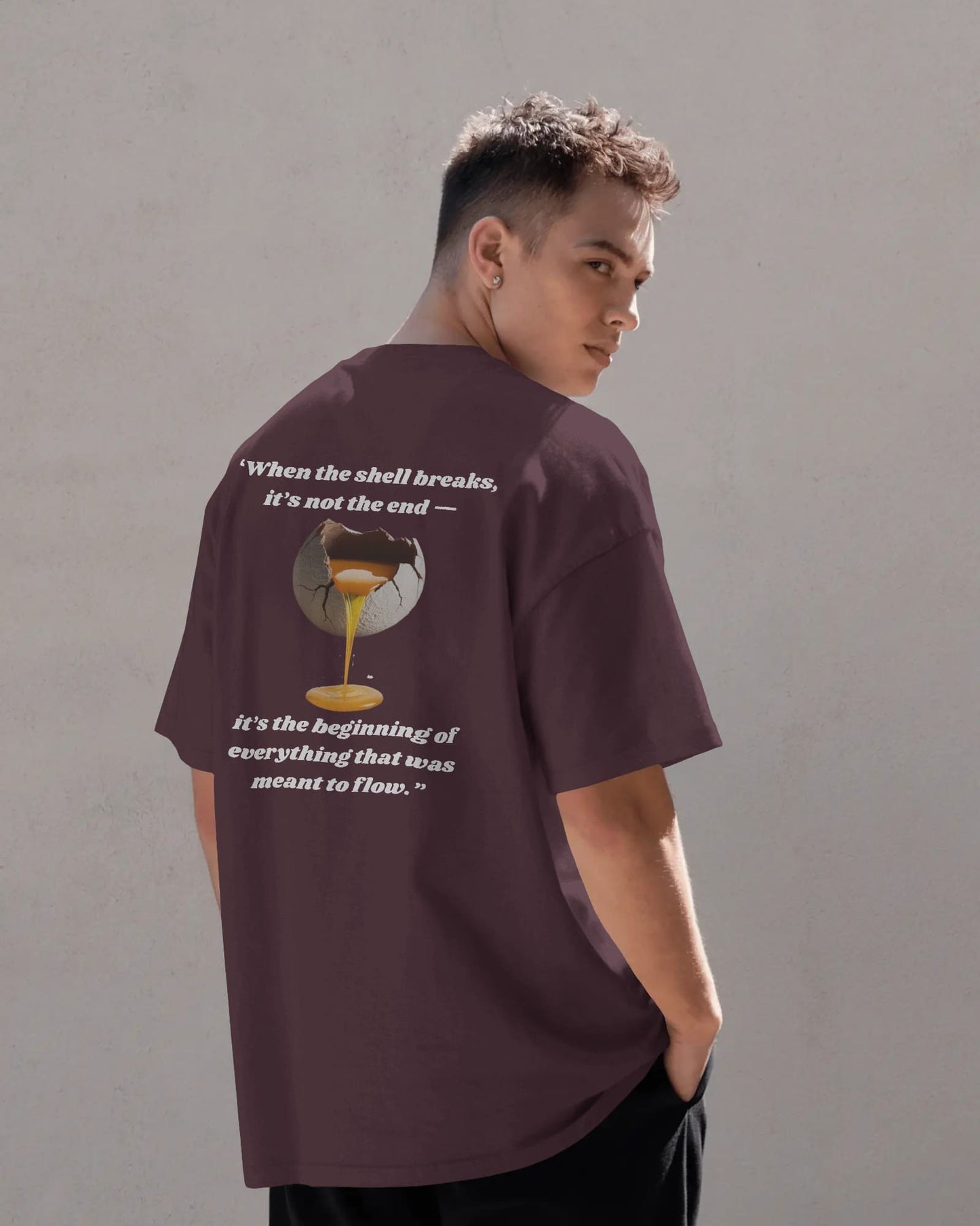Moon Shell Breaks- Men Oversize T-shirt