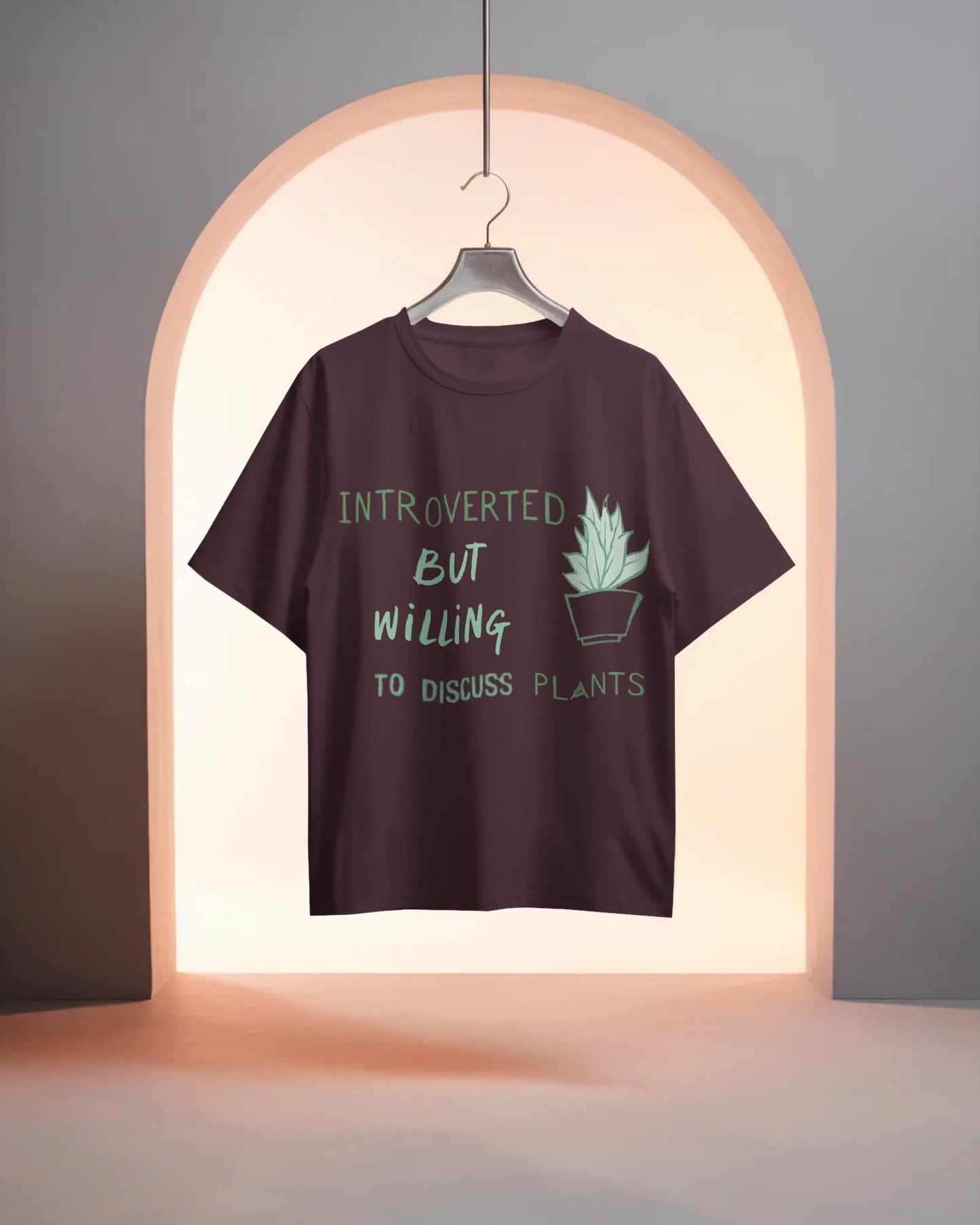 Introverted but willing to discuss- Men Oversize T-shirt