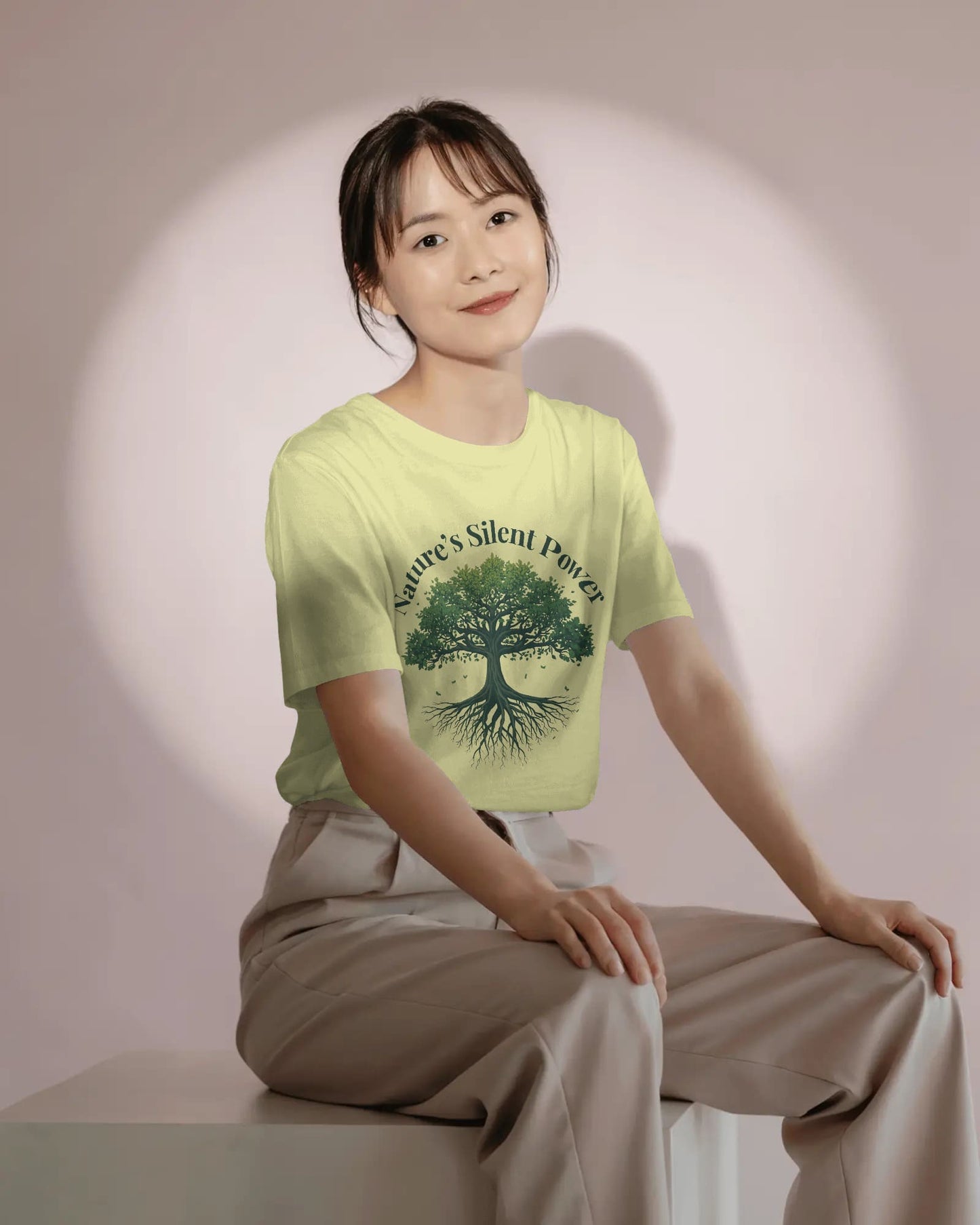 Nature's Silent Power- Women Half Sleeve Round Neck T-shirt
