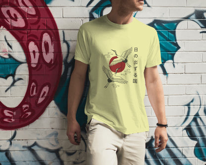 Land of Rising Sun- Men Half Sleeve Round Neck T-shirt
