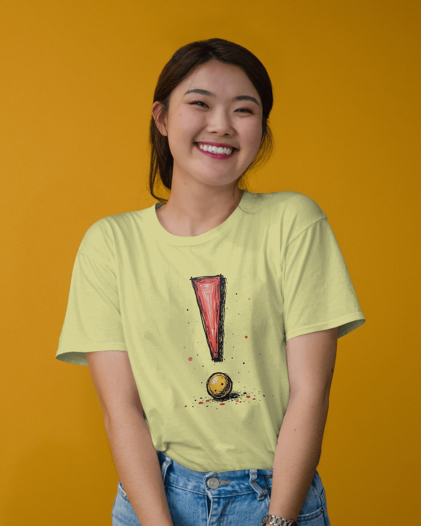 Exclamatory Mark- Women Half Sleeve Round Neck T- shirt