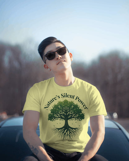 Nature's Silent Power- Men Half Sleeve Round Neck T-shirt
