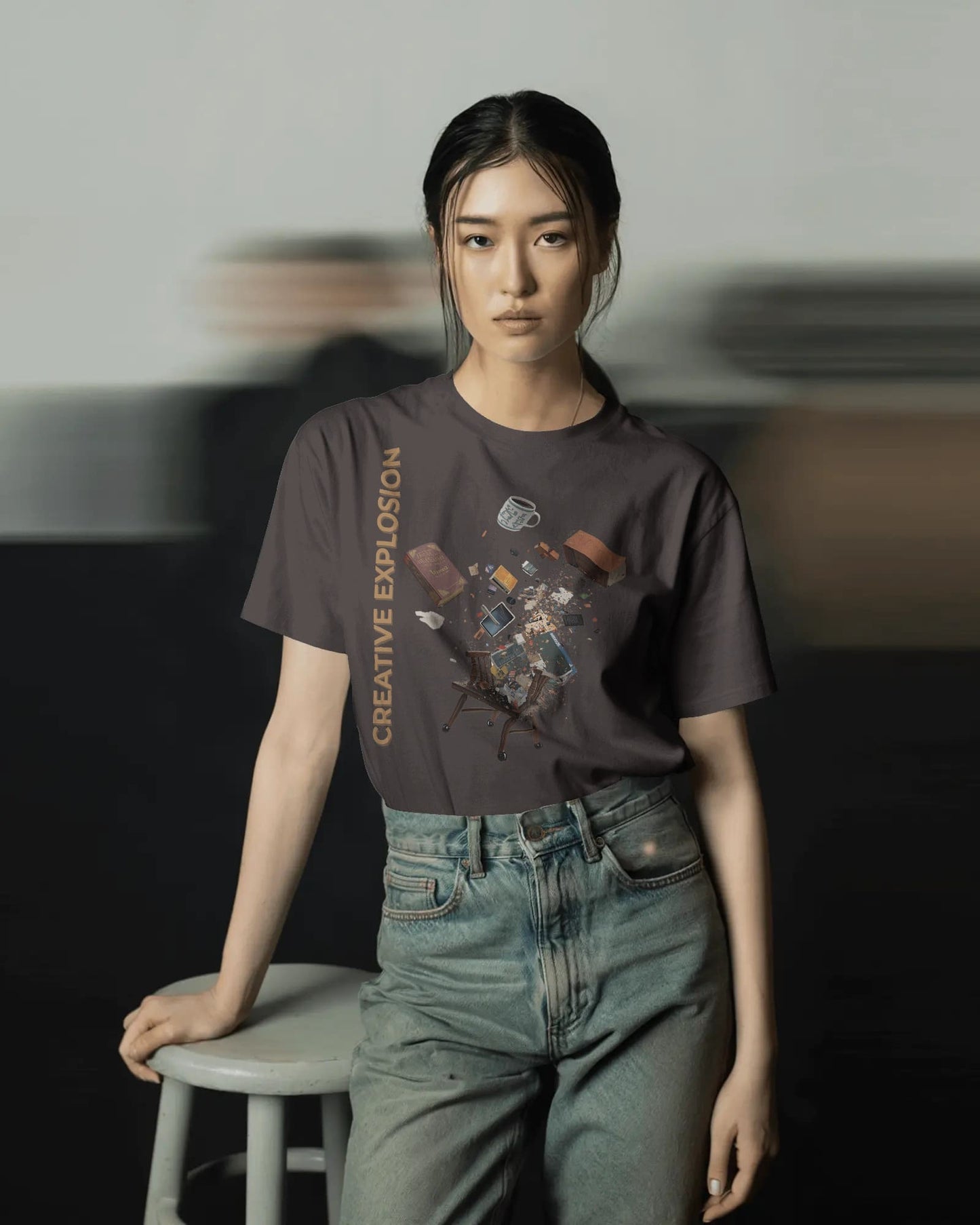 Creative Explosions- Women Half Sleeve Round Neck T-shirt