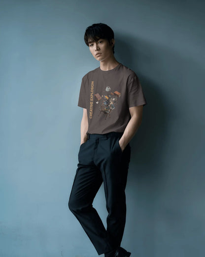 Creative Explosions- Men Half Sleeve Round Neck T-shirt