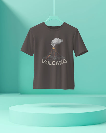 Volcano Eruption- Women Half Sleeve Round Neck T-shirt