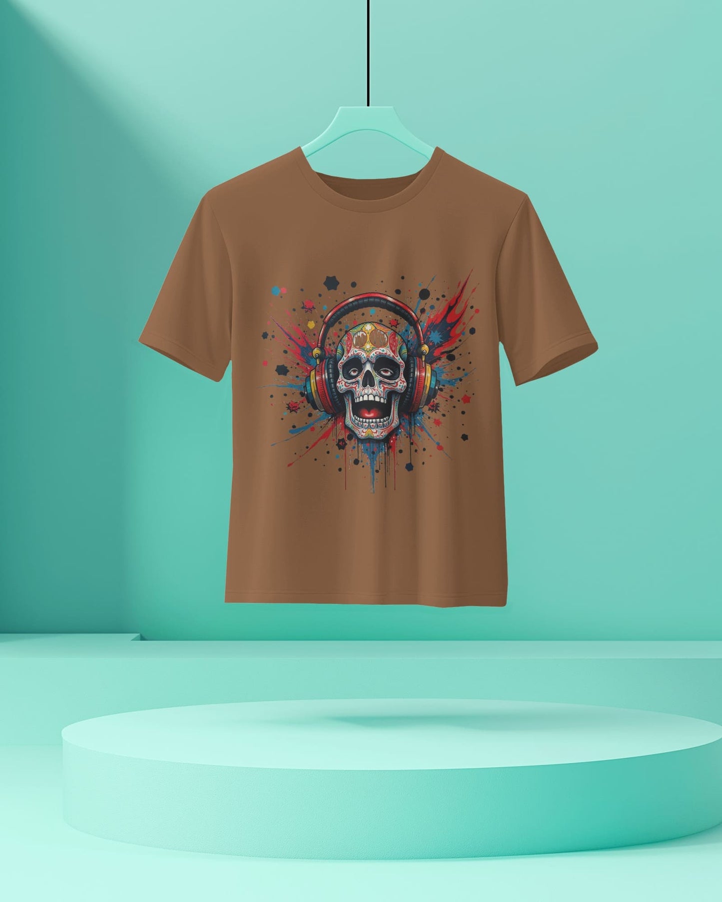 The Skull Art-Men Half Sleeve Round Neck T-shirt