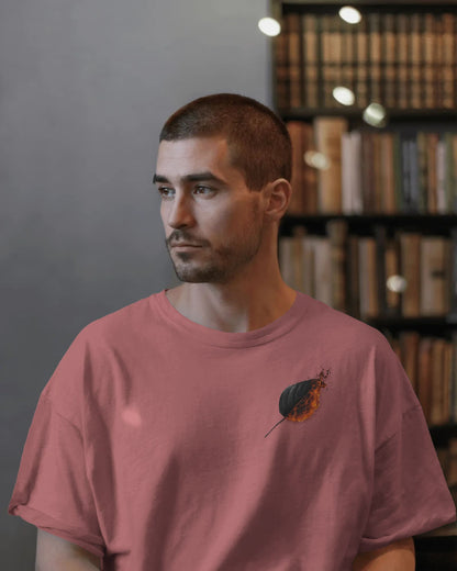 Burning Leaf- Men Oversize T-shirt