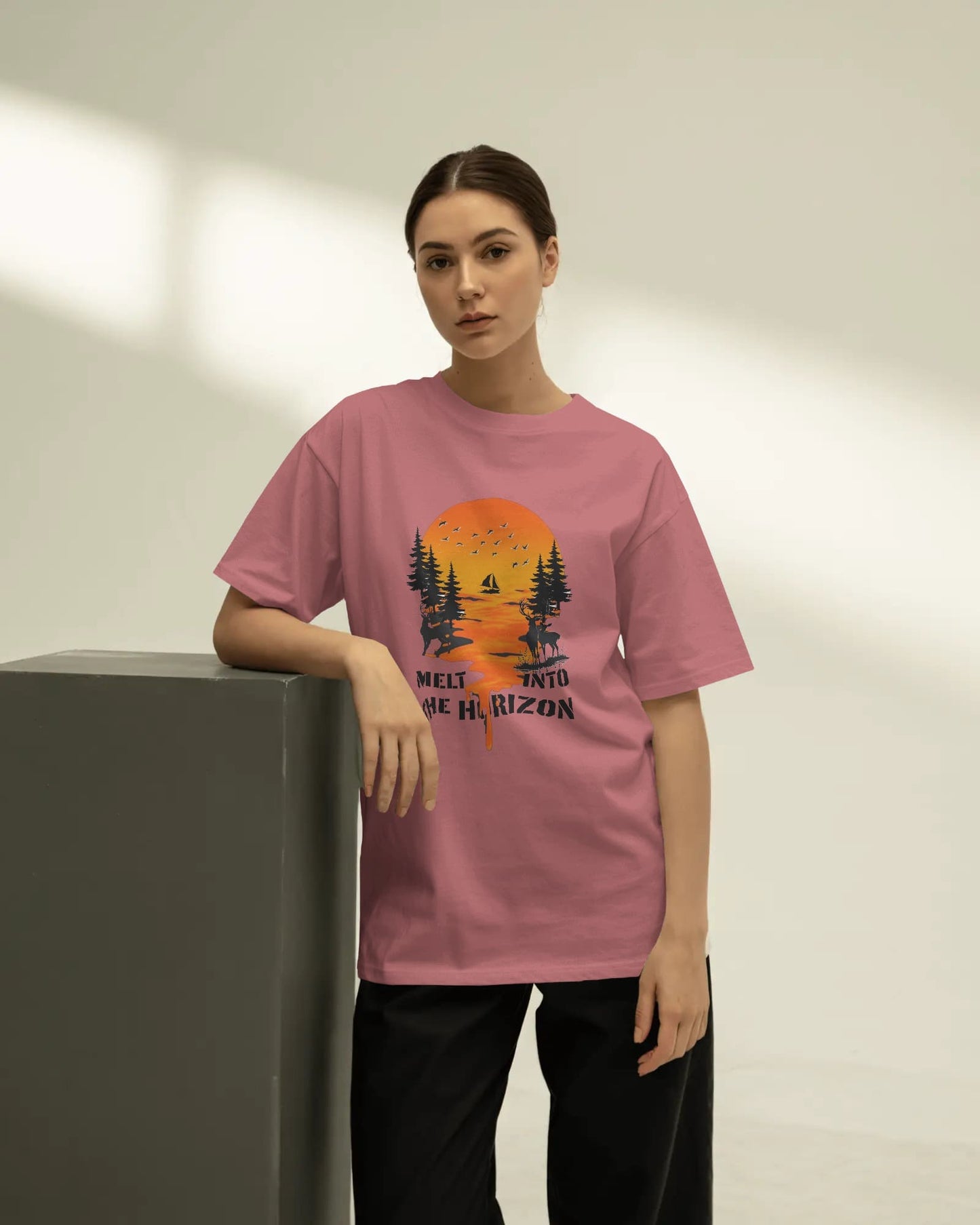 Horizon Sunset- Women Oversize T-Shirt