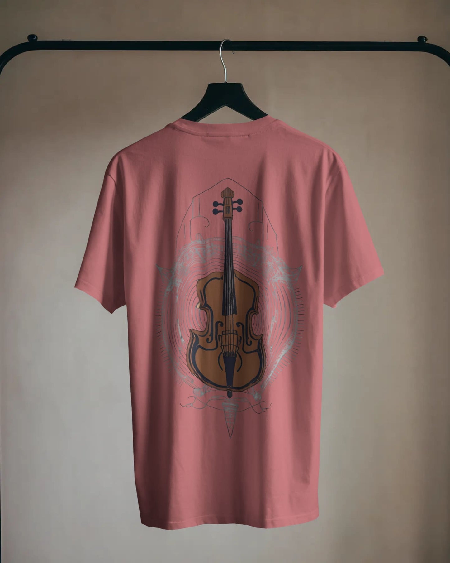 Violin Musical Notes-Women Oversize T-shirt