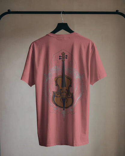 Violin Musical Notes-Women Oversize T-shirt