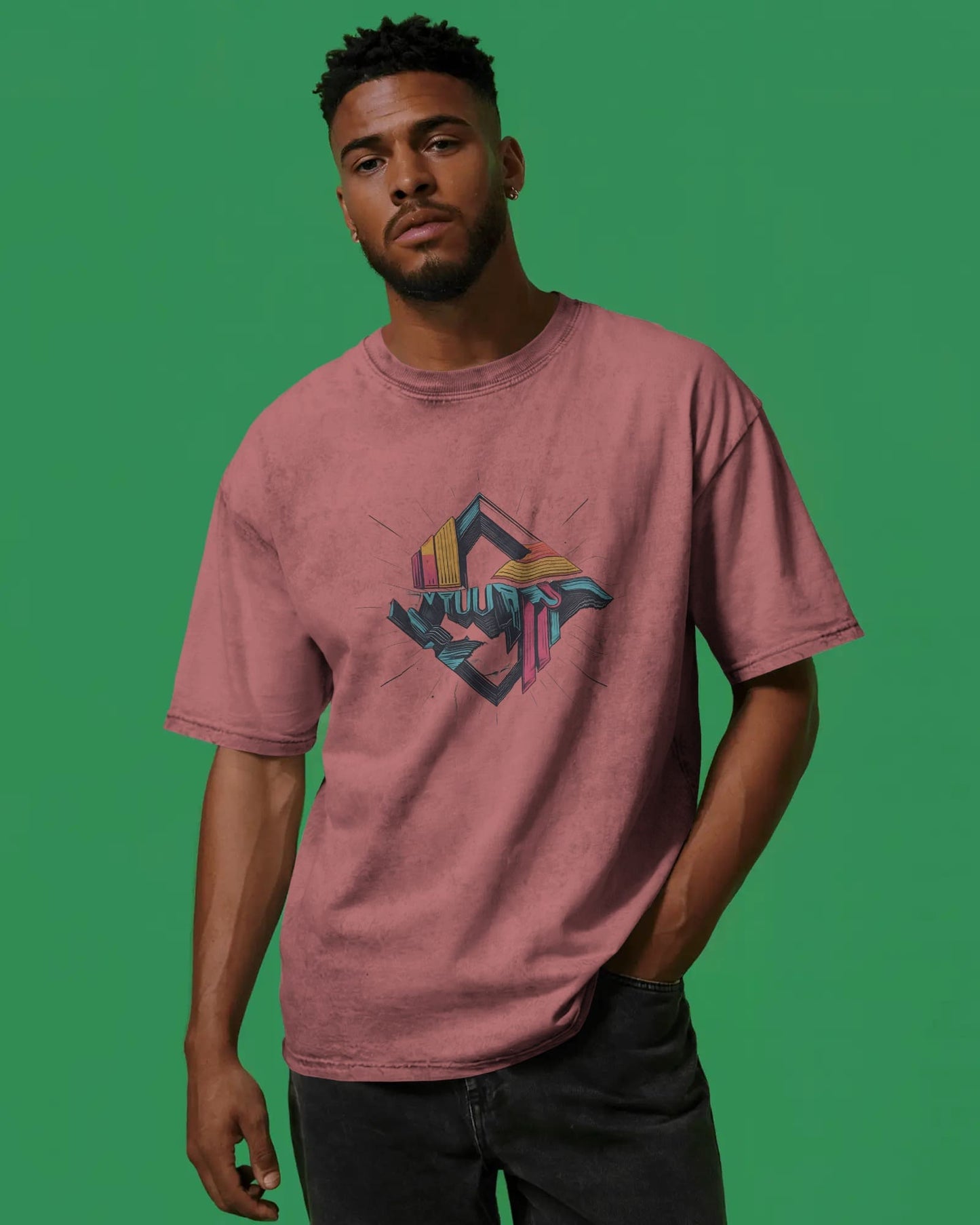 Illuded Art  Work- Men Oversize T-shirt