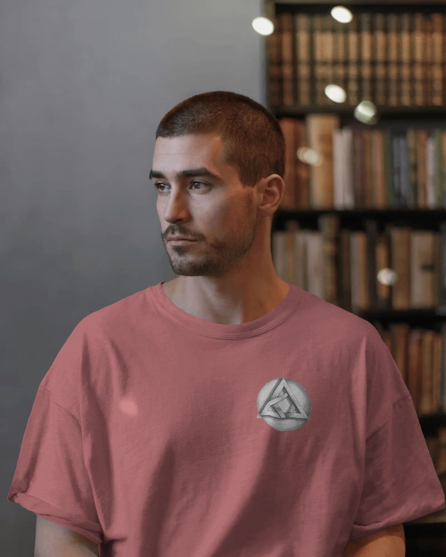 Circle Triangle Logo- Men Oversize T-shirt