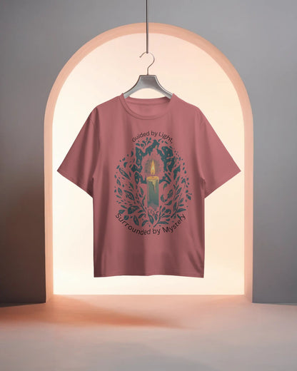 Candle- Guided by Light- Men Oversize T-shirt