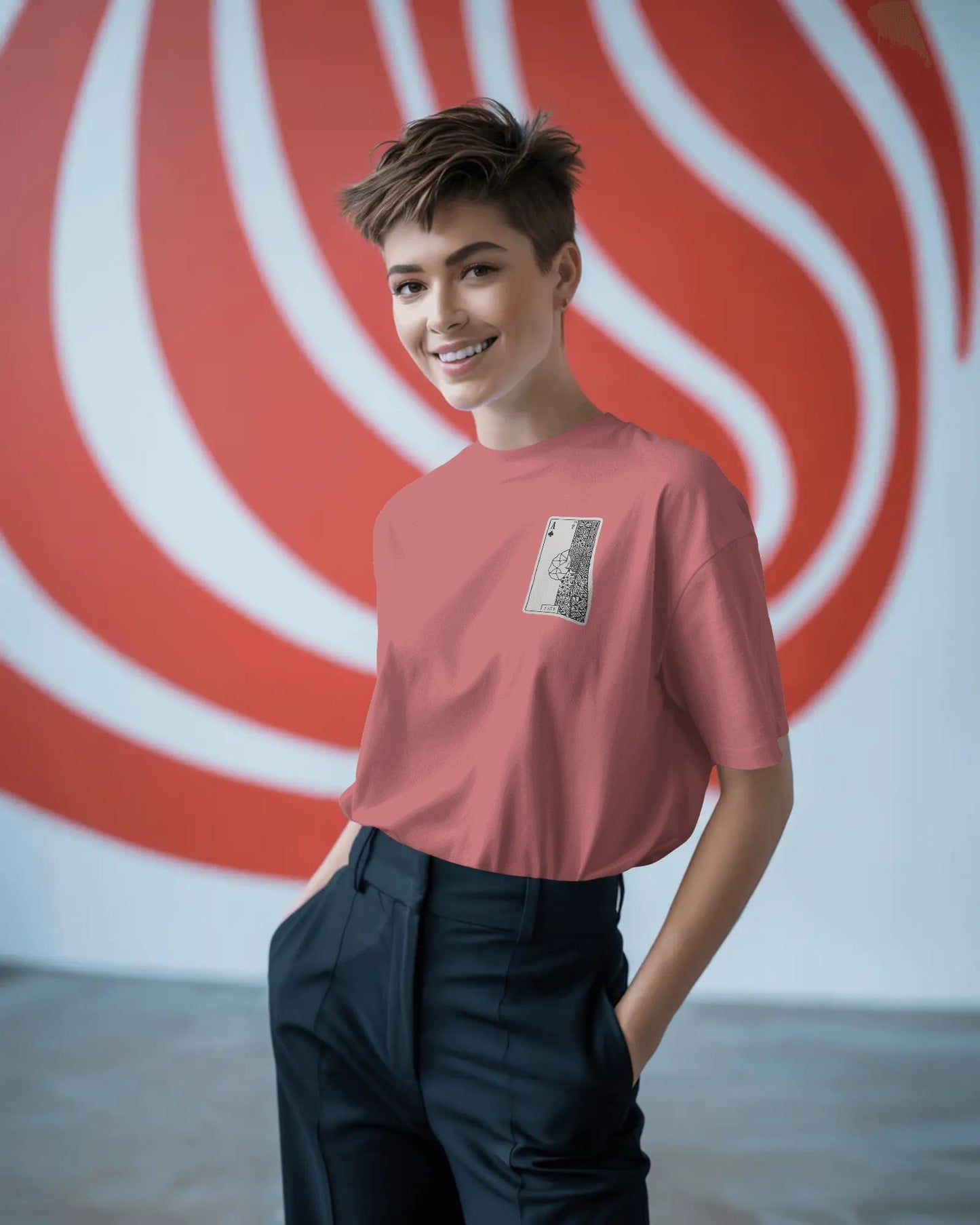 Club Ace Card- Women Oversize T-shirt