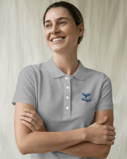 Whale Tail- Women Polo T-shirt