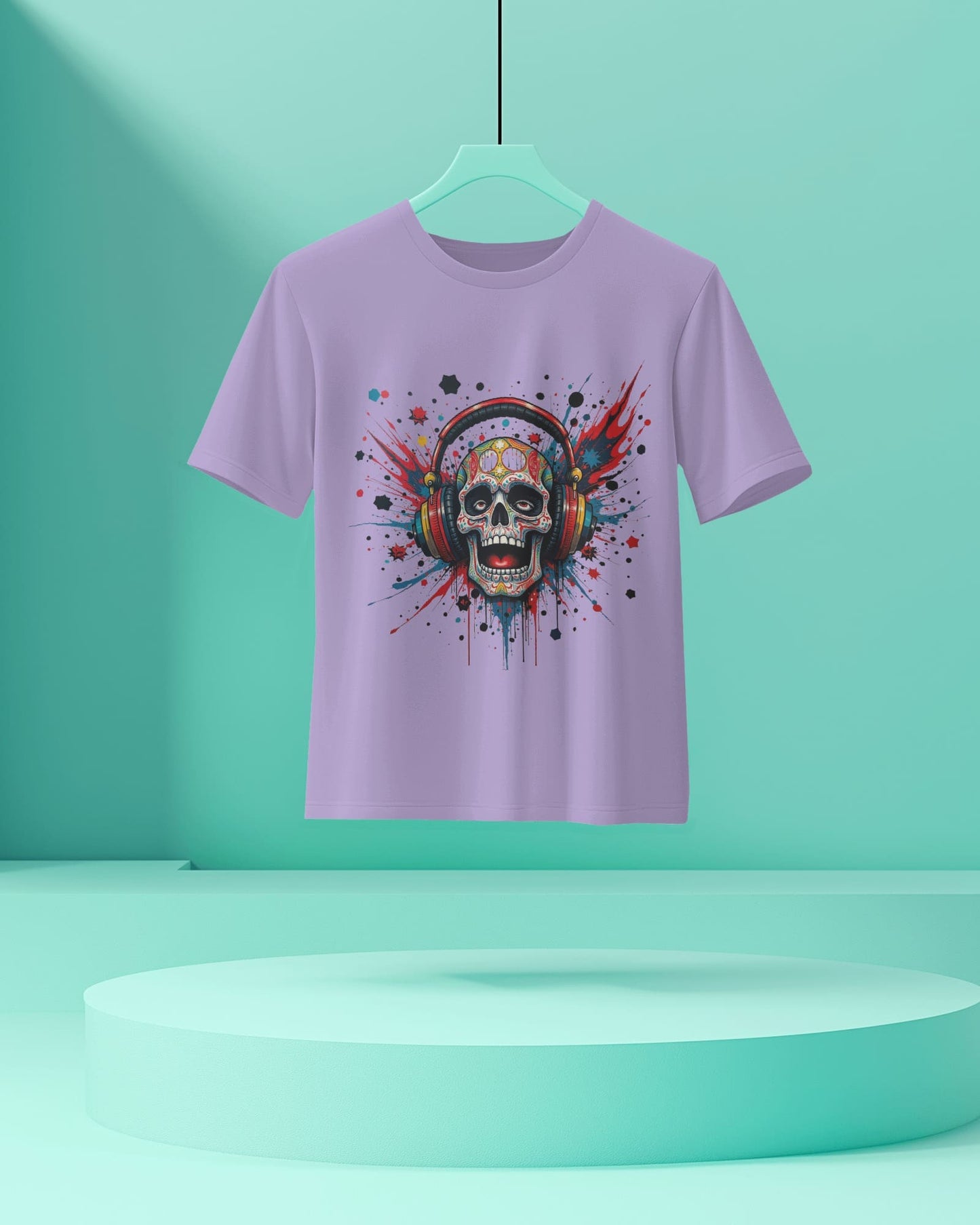 The Skull Art-Men Half Sleeve Round Neck T-shirt