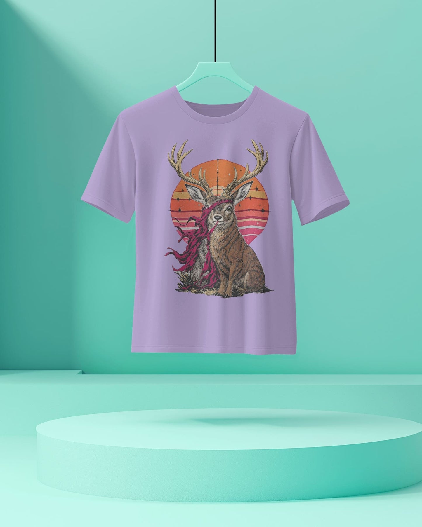 Deer- Women Half Sleeve Round Neck T-shirt