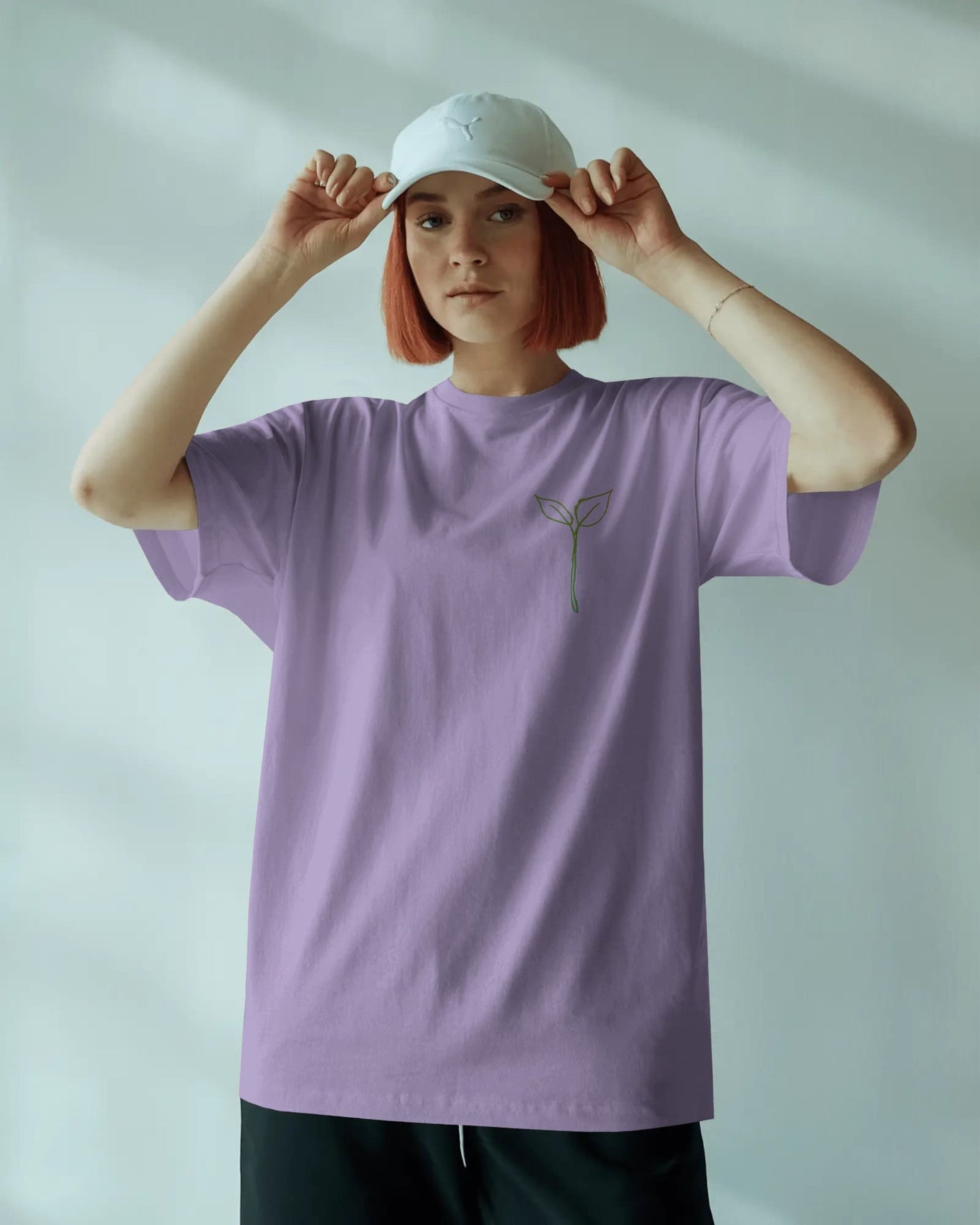 Leaf Logo- Women Oversize T-shirt