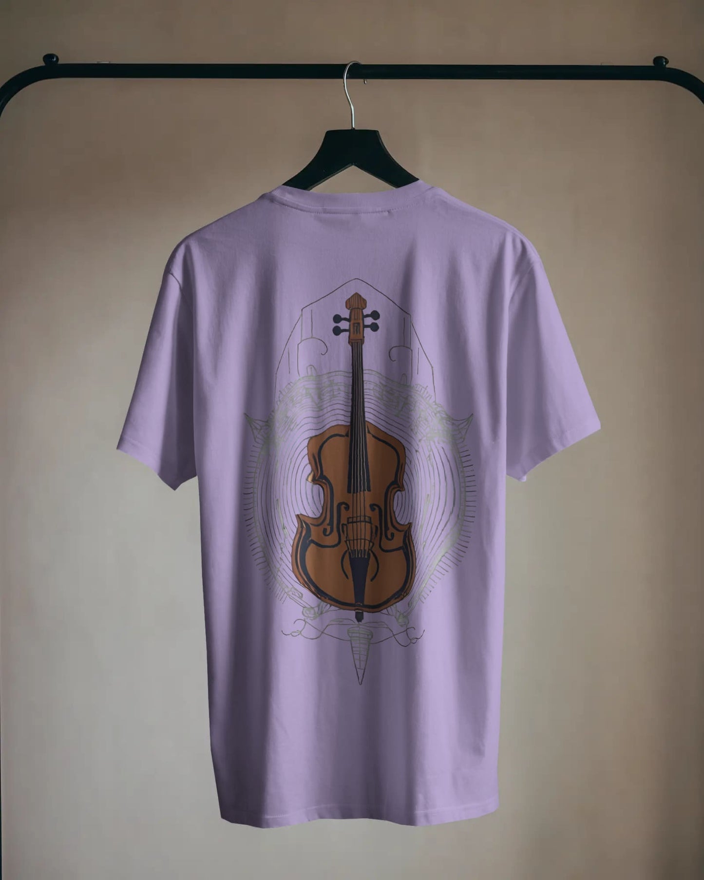 Violin Musical Notes-Women Oversize T-shirt