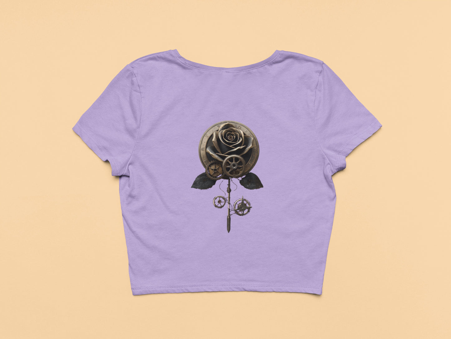 Mechanical Rose- Crop Top