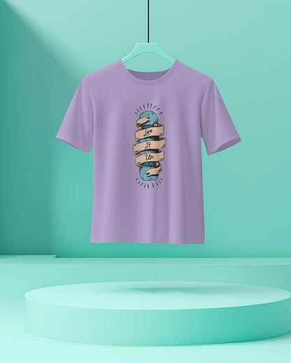 Live it Up- Men Half Sleeve Round Neck T-shirt