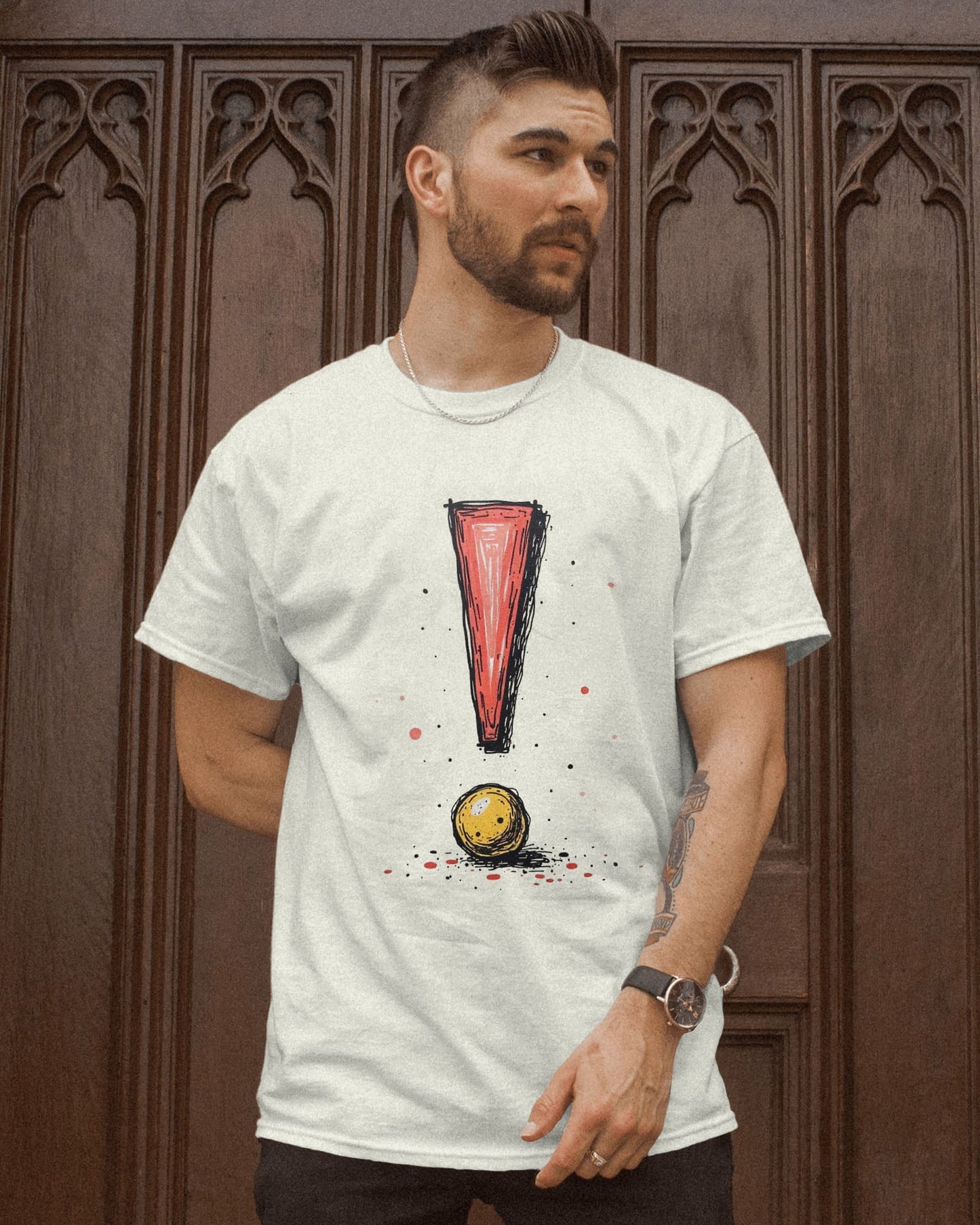 Exclamatory Mark- Men Half Sleeve Round Neck T- shirt