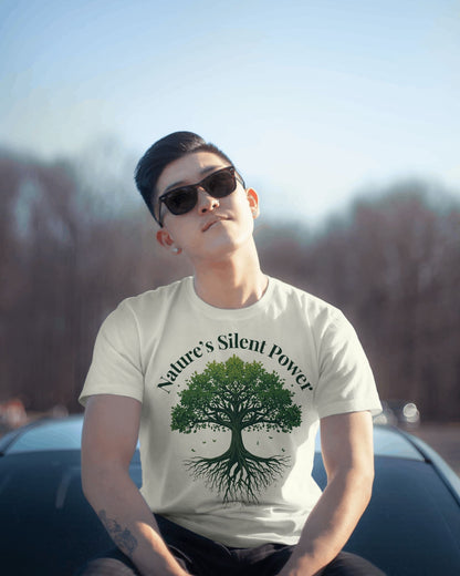 Nature's Silent Power- Men Half Sleeve Round Neck T-shirt